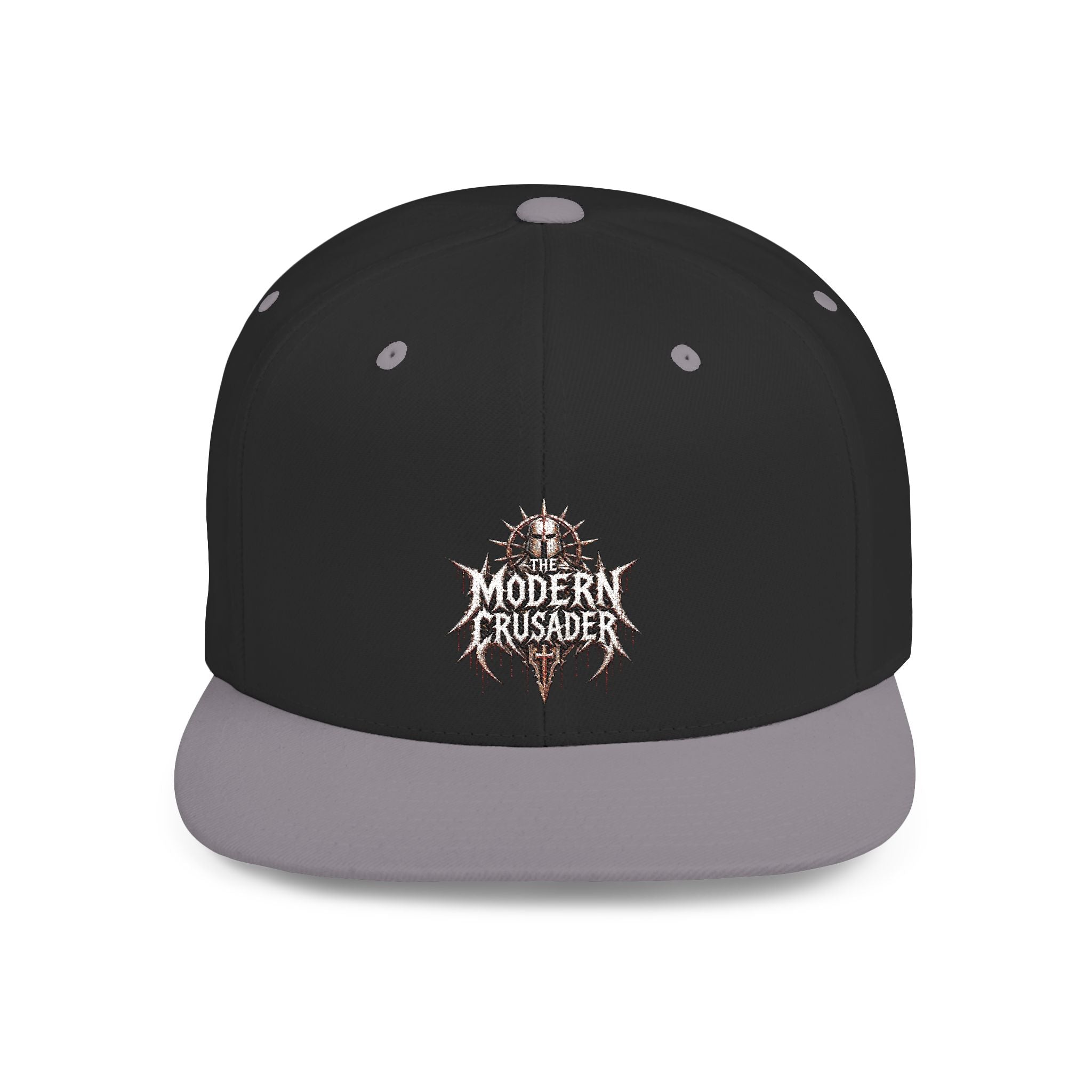 Camouflage Flat Bill Snapback Hat — Modern Crusader Logo