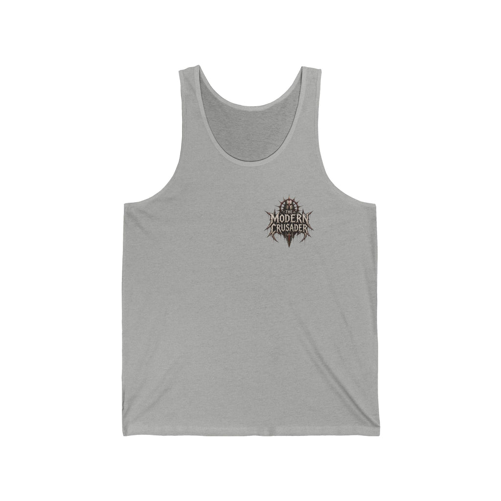 Christian Jesus Tank Top — "By His Wounds We Are Healed" Inspirational Graphic Tank