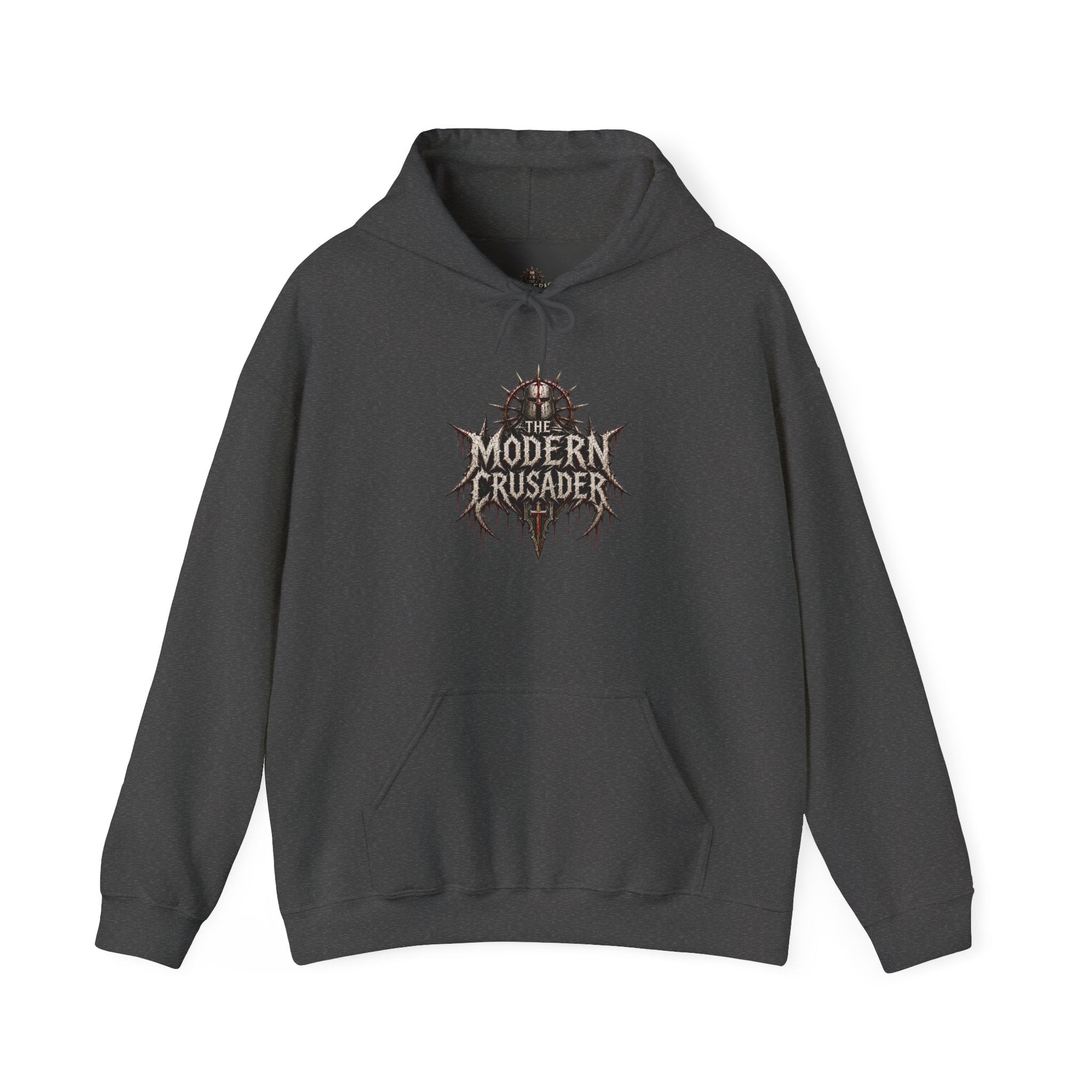 Modern Crusader Hoodie — Gothic Knight Graphic Hooded Sweatshirt