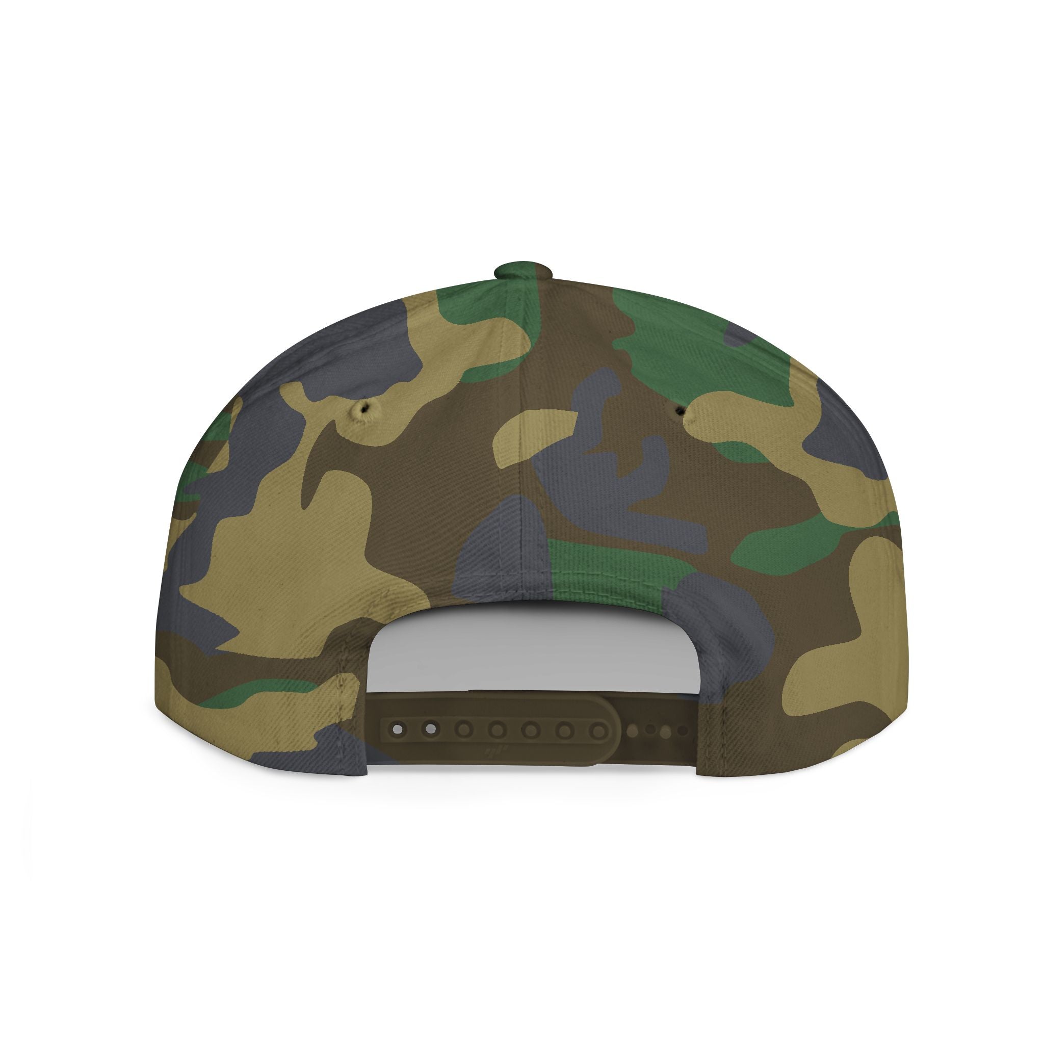 Camouflage Flat Bill Snapback Hat — Modern Crusader Logo