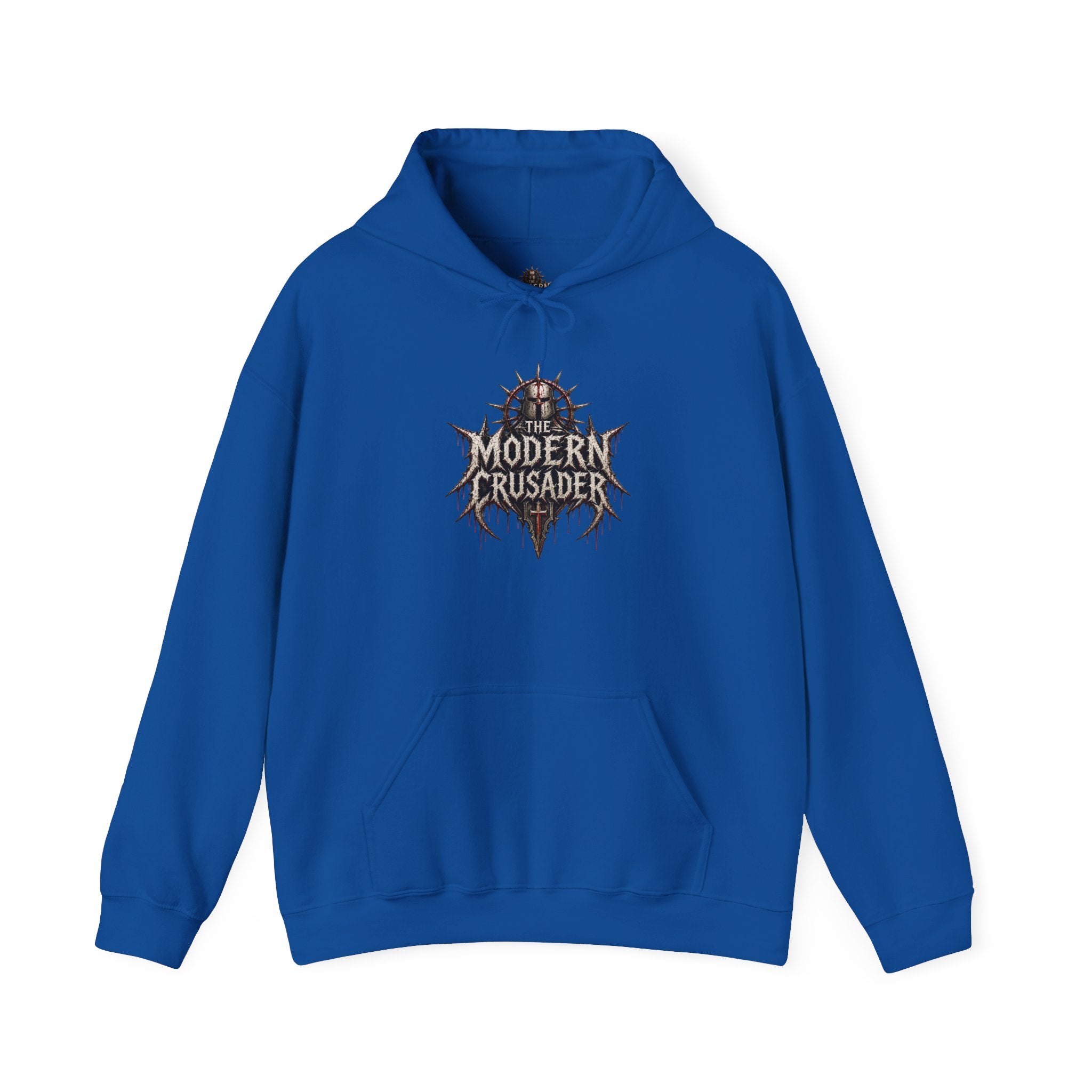 Modern Crusader Hoodie — Gothic Knight Graphic Hooded Sweatshirt