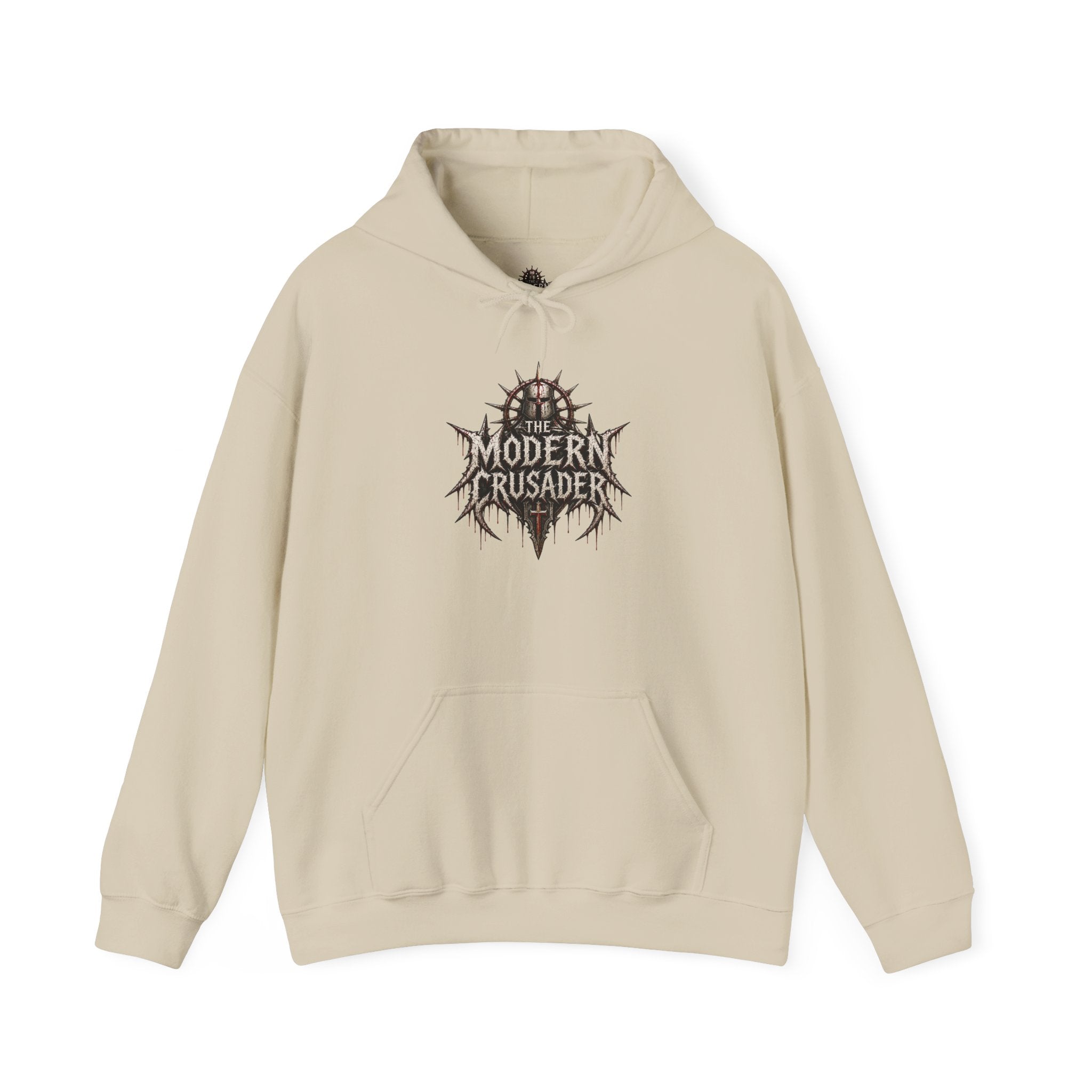 Modern Crusader Hoodie — Gothic Knight Graphic Hooded Sweatshirt
